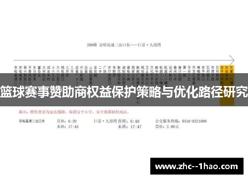 篮球赛事赞助商权益保护策略与优化路径研究