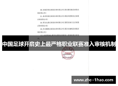 中国足球开启史上最严格职业联赛准入审核机制